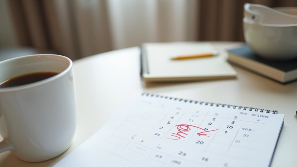 Ein Kalender mit markierten Terminen für monatliche Finanz-Check-Gespräche