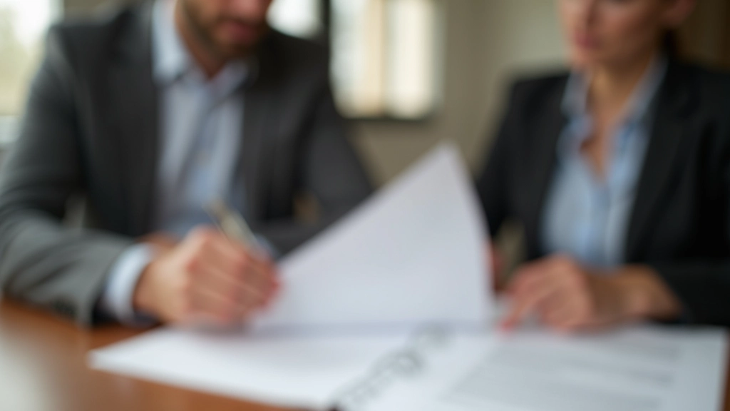 Finanzberater erklärt Zugewinngemeinschaft an einem Schreibtisch