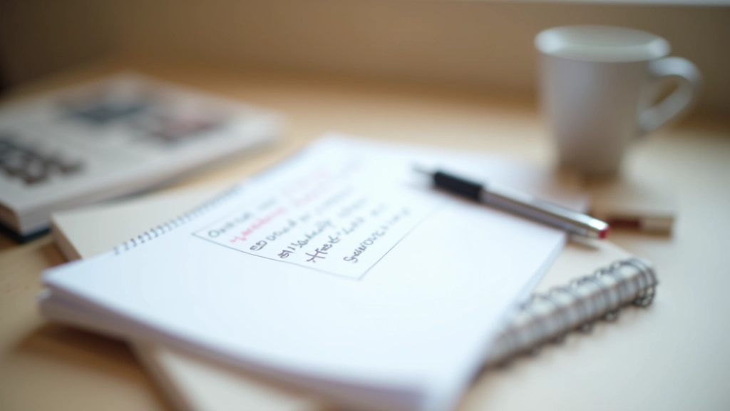 Notizblock mit handschriftlicher Checkliste für Finanzplanung