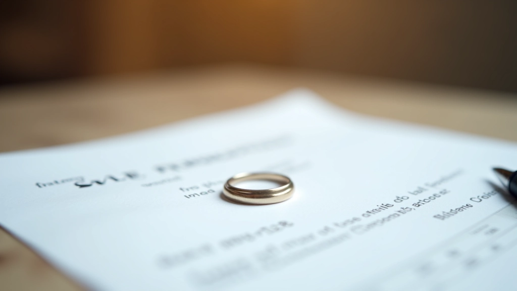 Ehering liegt auf Dokumenten mit Finanzübersicht und Stift